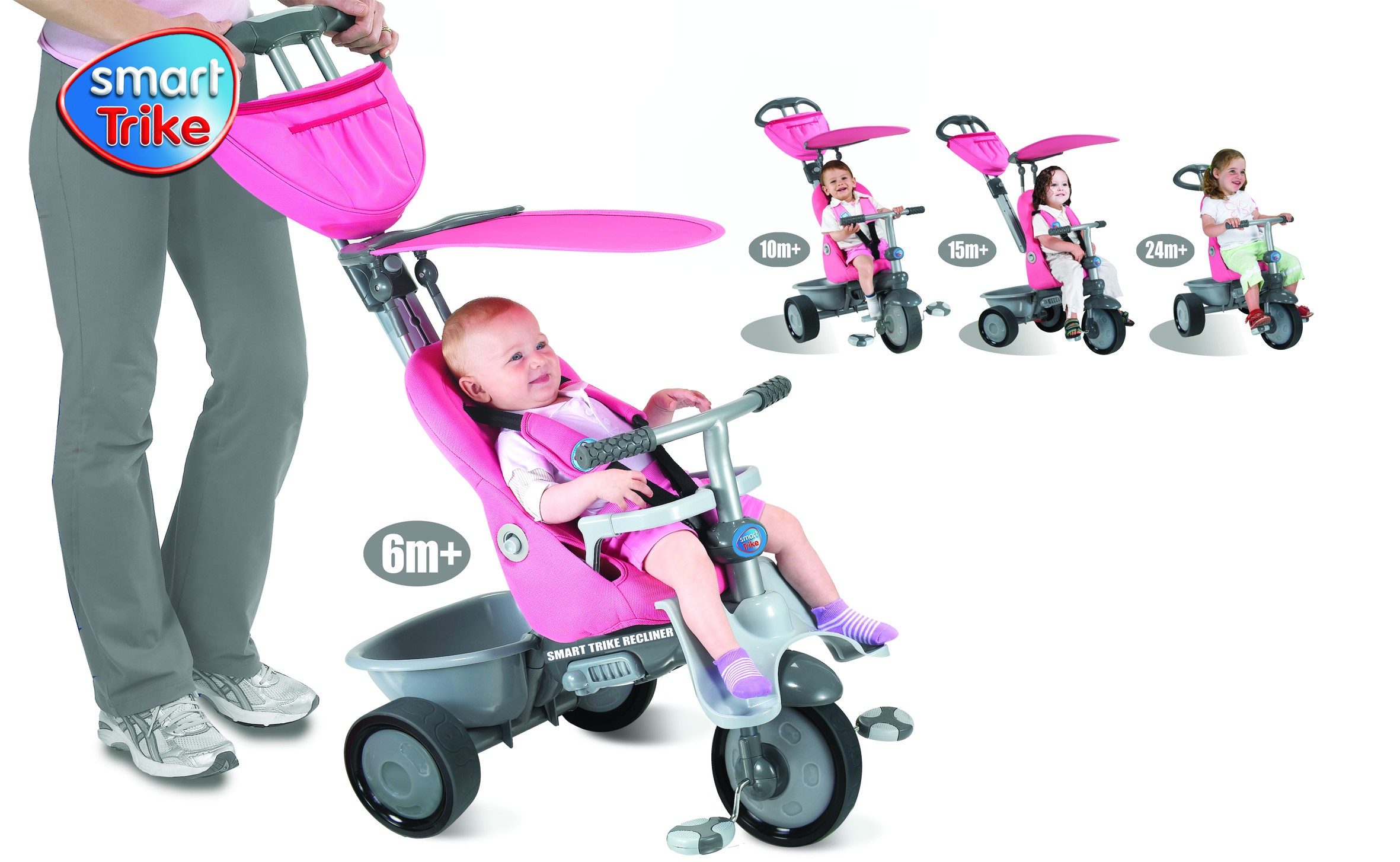 Arriva Smart Trike Recliner il triciclo 4IN1 con sedile reclinabile